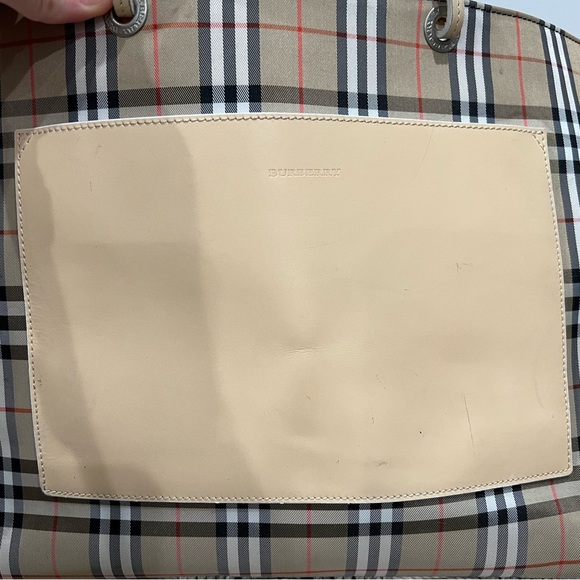 Burberry tan nova check canvas tote bag - Picture 3 of 9